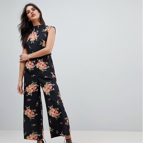 asos coral jumpsuit